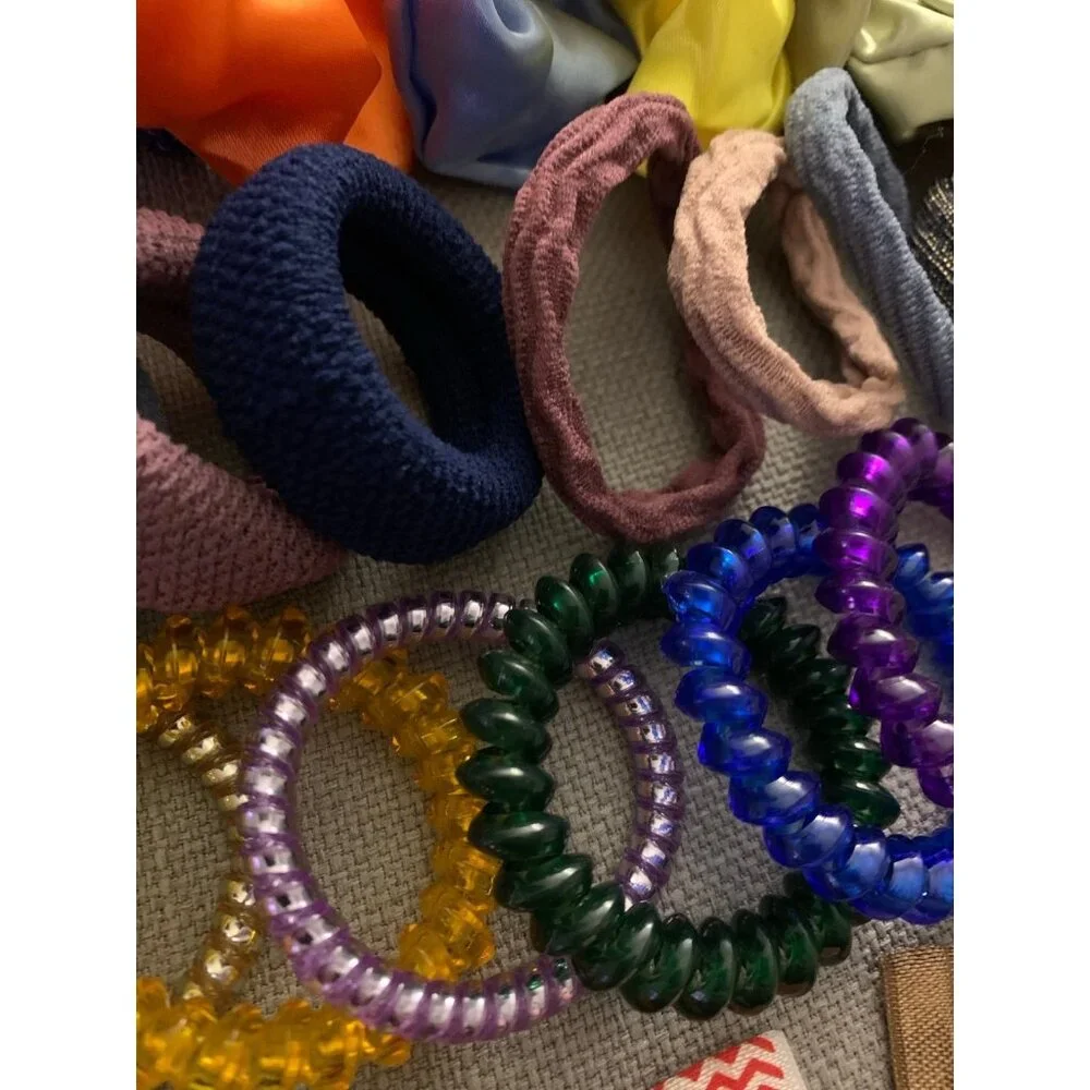Hair Scrunchie Tie Neutral Color Assorted Bundle Set of 75